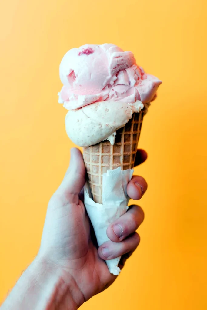 helado en mano